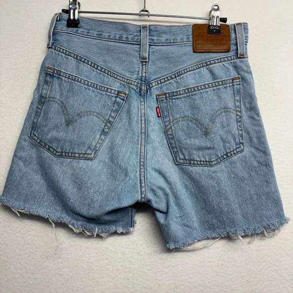 Levi's 501 S Skinny Cutoff Shorts Light Wash 25 - Picture 2 of 9